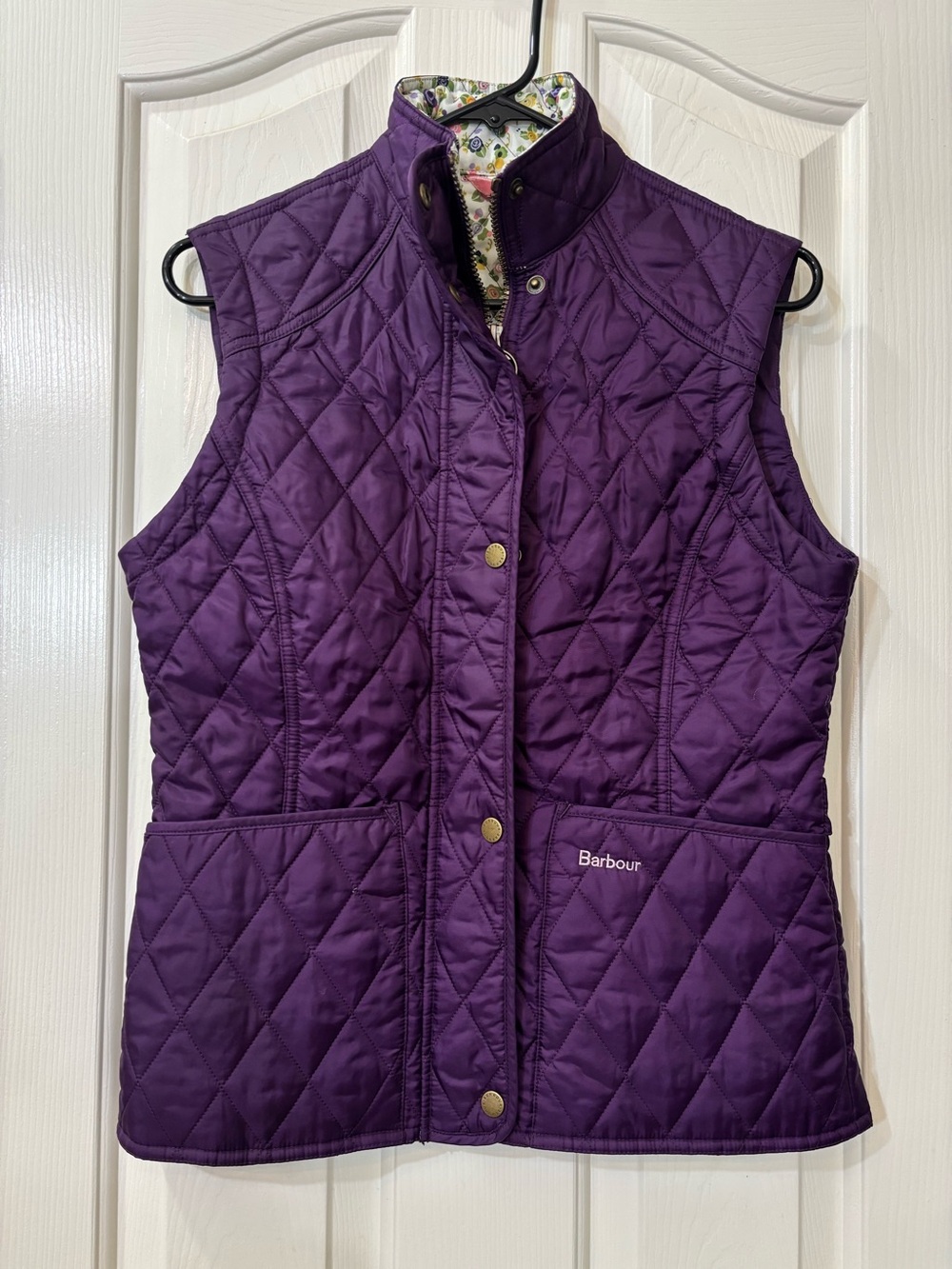 Barbour Quilted Deep Purple Sleeveless Vest